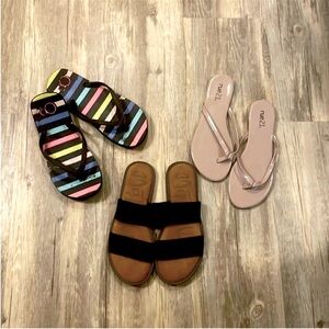 BUNDLE of 3 pair of sandals